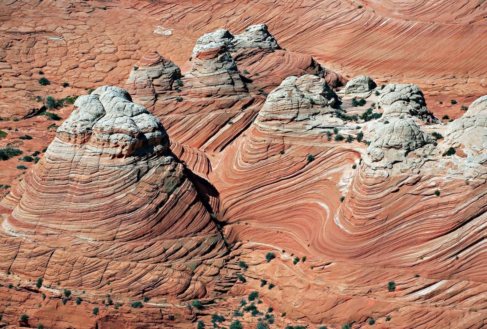 Red rock swirl formation